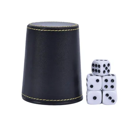 PU Leather Dice Cup with 5 Dice PU Leather Dice Cup with 5 Dice