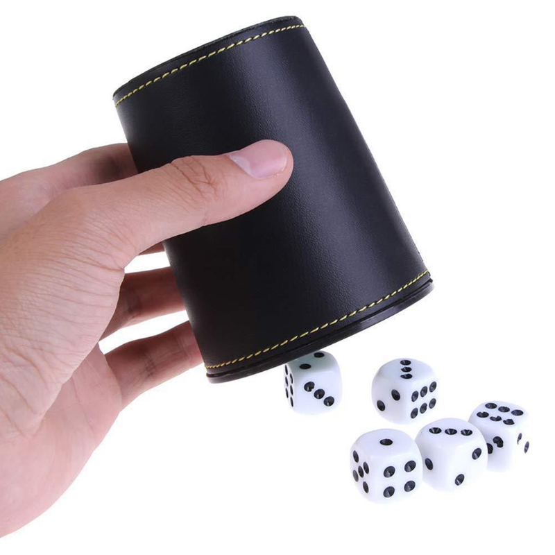 PU Leather Dice Shaker Cup