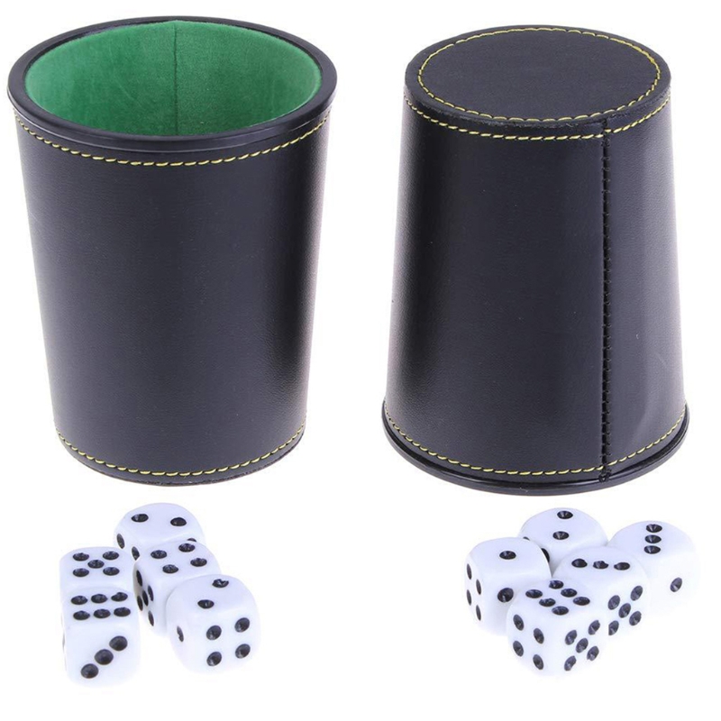 PU Leather Dice Shaker Cup
