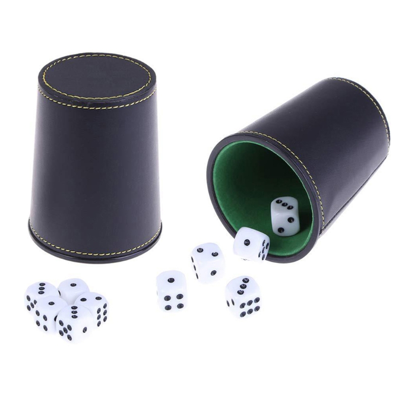 PU Leather Dice Shaker Cup