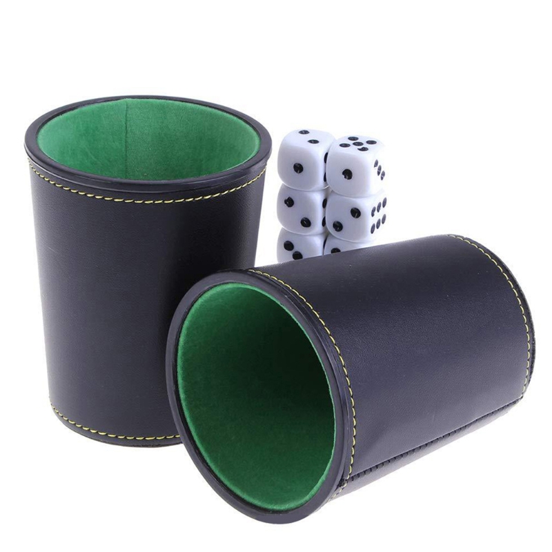 PU Leather Dice Shaker Cup