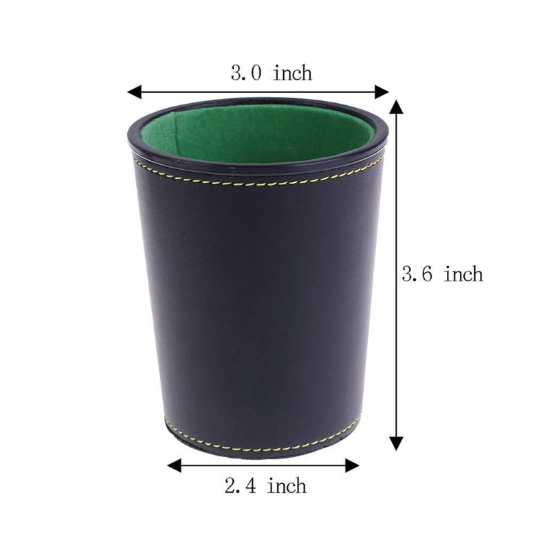 PU Leather Dice Shaker Cup