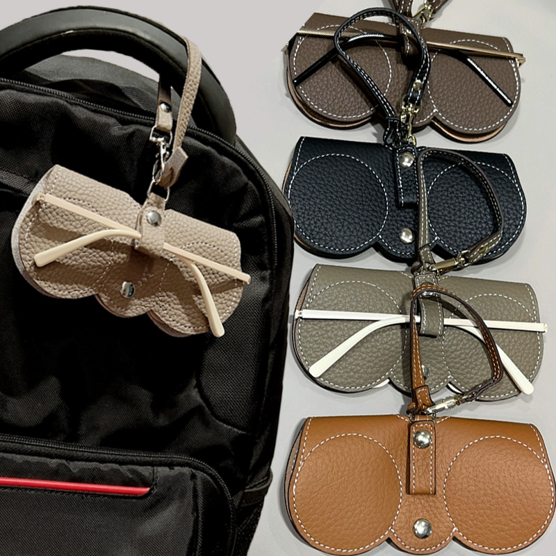 PU Leather Glasses Pouch with Strap PU Leather Glasses Pouch with Strap