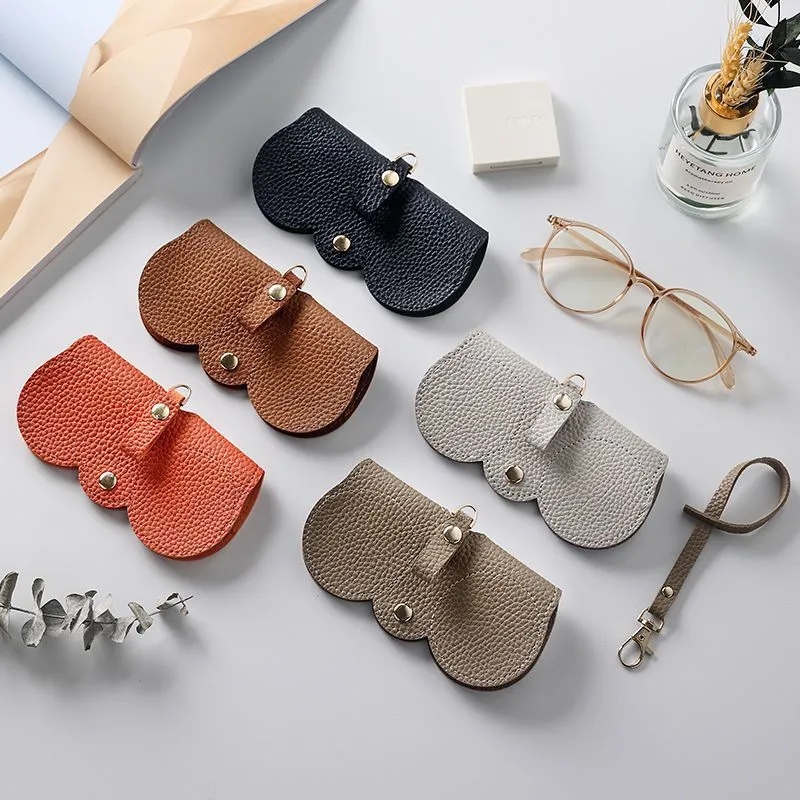 PU Leather Glasses Pouch with Strap PU Leather Glasses Pouch with Strap