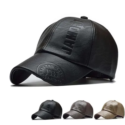 PU Leather Letter Printing Baseball Caps Spring and Autumn Outdoor Adjustable Casual Hats Sunscreen Hat PU Leather Letter Printing Baseball Caps Spring and Autumn Outdoor Adjustable Casual Hats Sunscreen Hat