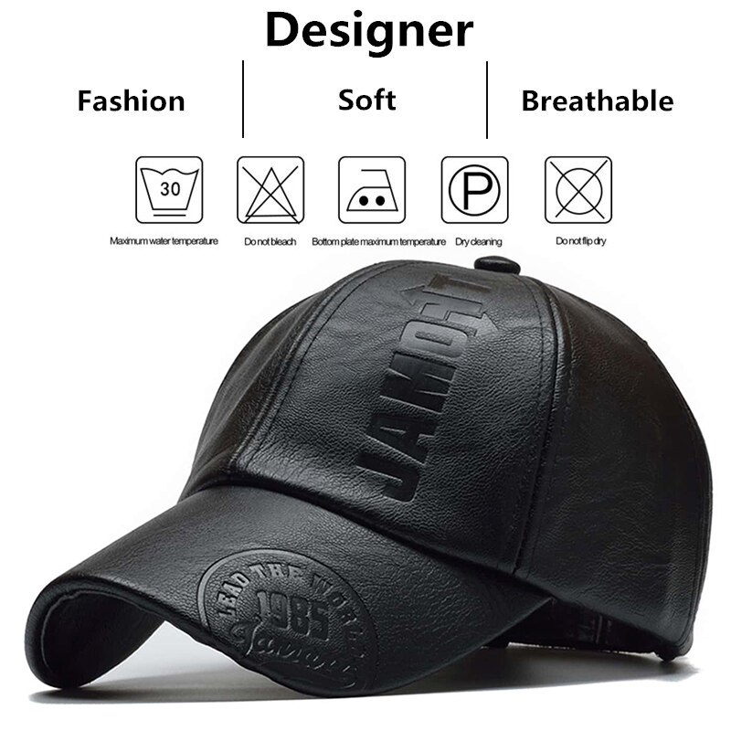 PU Leather Letter Printing Baseball Caps Spring and Autumn Outdoor Adjustable Casual Hats Sunscreen Hat PU Leather Letter Printing Baseball Caps Spring and Autumn Outdoor Adjustable Casual Hats Sunscreen Hat