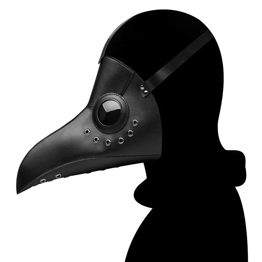 PU Leather Plague Doctor Mask Scary Steampunk Halloween Cosplay Gothic Festival Funny Face Props Carnival Masquerade PU Leather Plague Doctor Mask Scary Steampunk Halloween Cosplay Gothic Festival Funny Face Props Carnival Masquerade