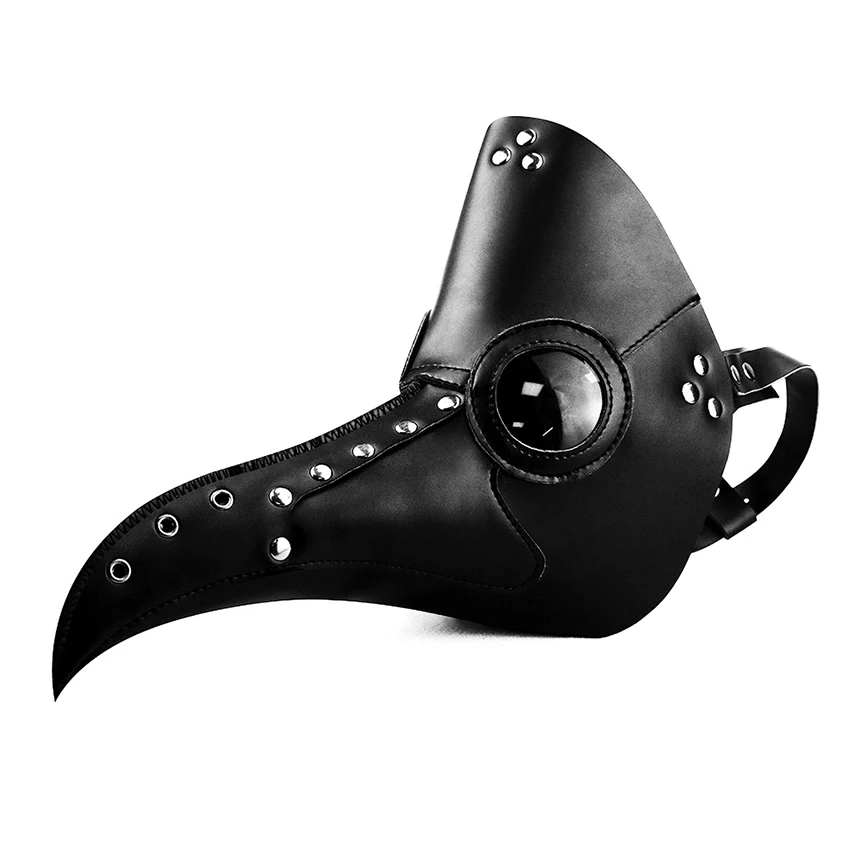 PU Leather Plague Doctor Mask Scary Steampunk Halloween Cosplay Gothic Festival Funny Face Props Carnival Masquerade PU Leather Plague Doctor Mask Scary Steampunk Halloween Cosplay Gothic Festival Funny Face Props Carnival Masquerade