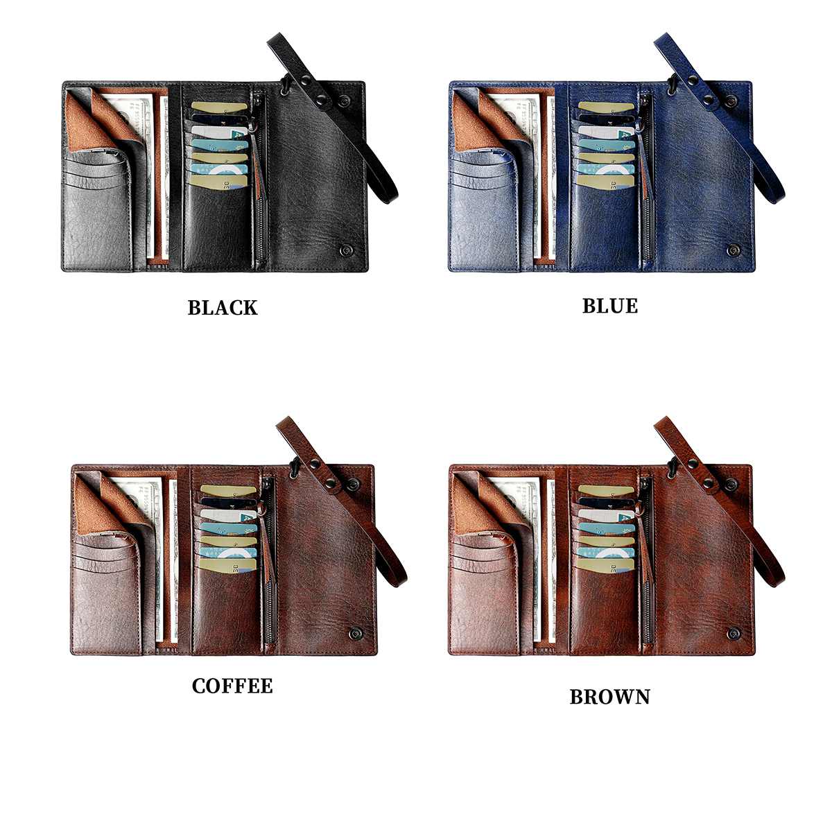 PU Leather Trifold Long Wallet PU Leather Trifold Long Wallet
