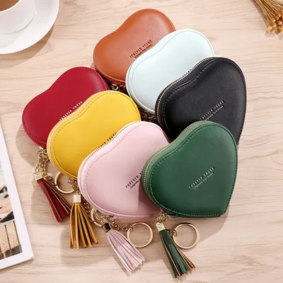 PU Leather Zipper Heart Wallet PU Leather Zipper Heart Wallet