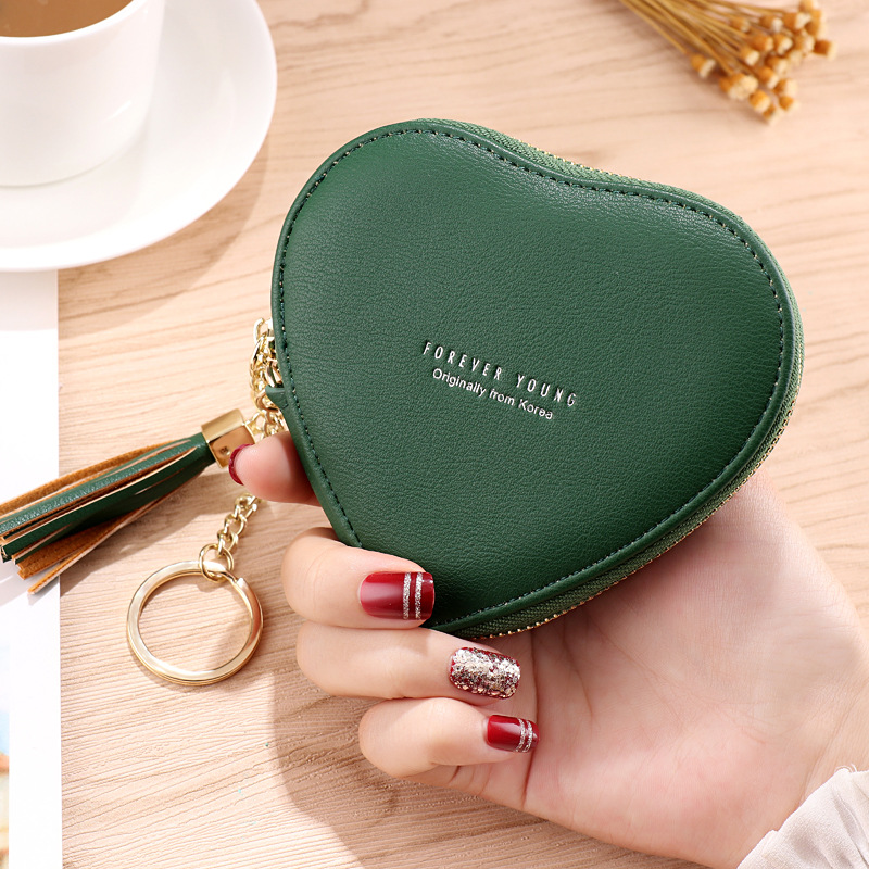 PU Leather Zipper Heart Wallet PU Leather Zipper Heart Wallet