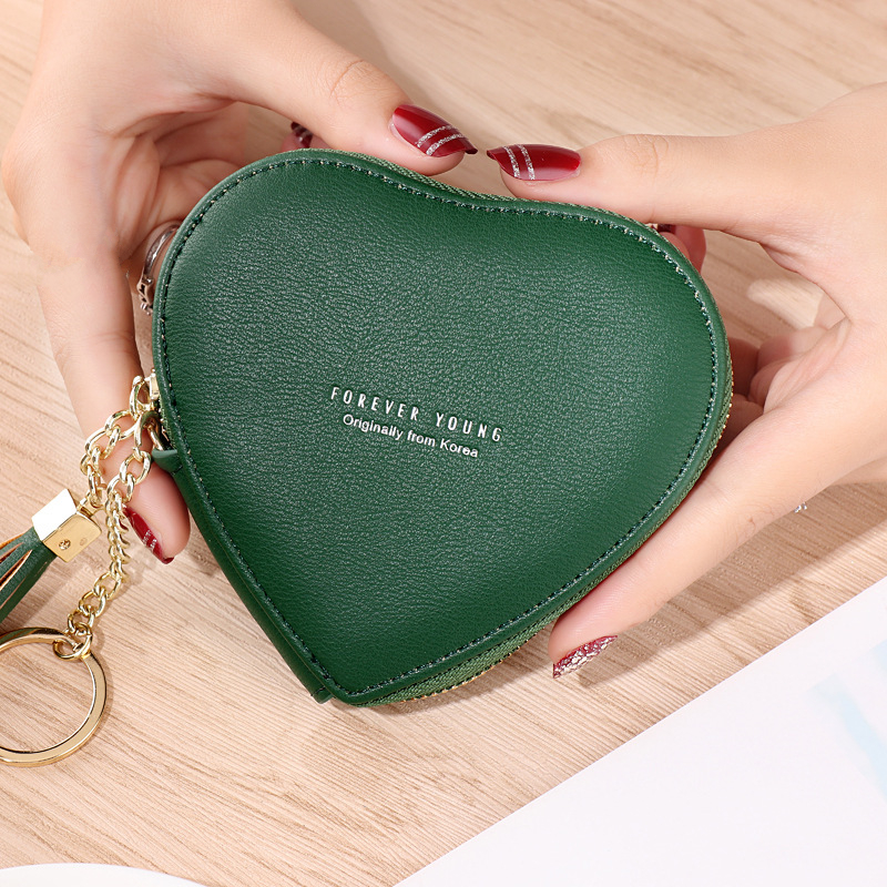 PU Leather Zipper Heart Wallet PU Leather Zipper Heart Wallet