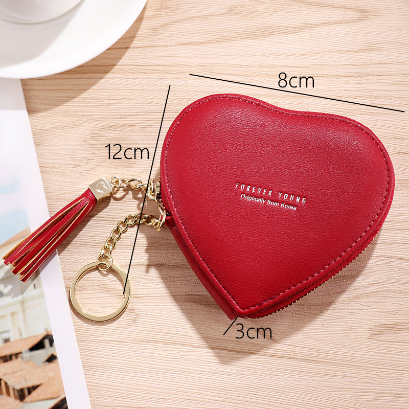 PU Leather Zipper Heart Wallet PU Leather Zipper Heart Wallet
