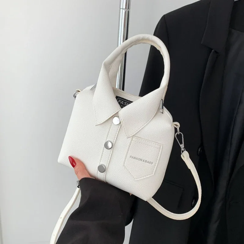 PU Square Compact Shoulder and Crossbody Bags Zipper Unique Design High Quality Hand Bags for Women