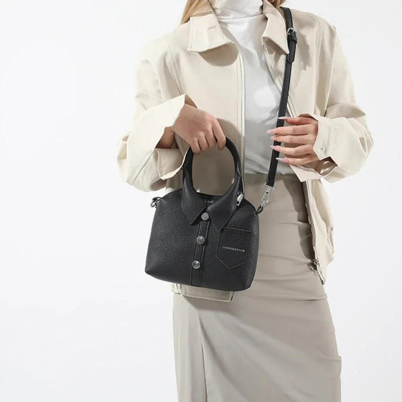 PU Square Compact Shoulder and Crossbody Bags Zipper Unique Design High Quality Hand Bags for Women