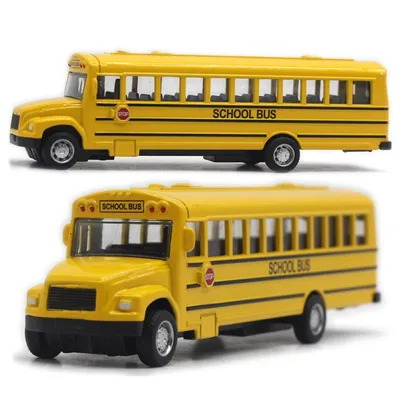 Pull Back Vehicle Kids School Bus Toy