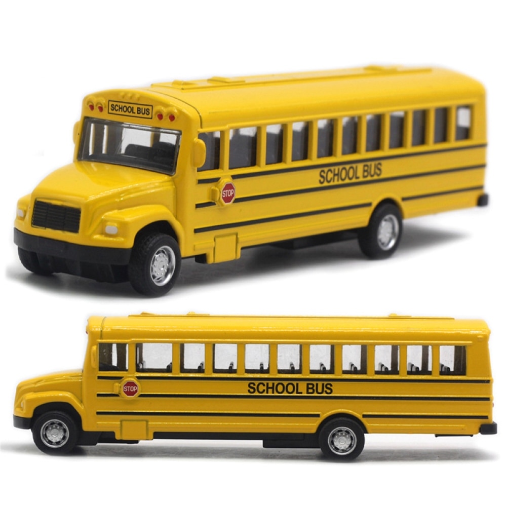 Pull Back Vehicle Kids School Bus Toy