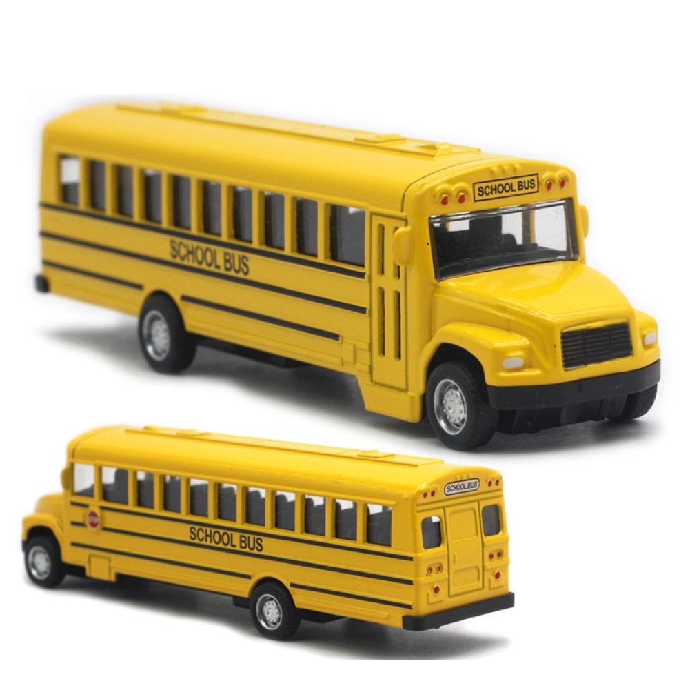 Pull Back Vehicle Kids School Bus Toy