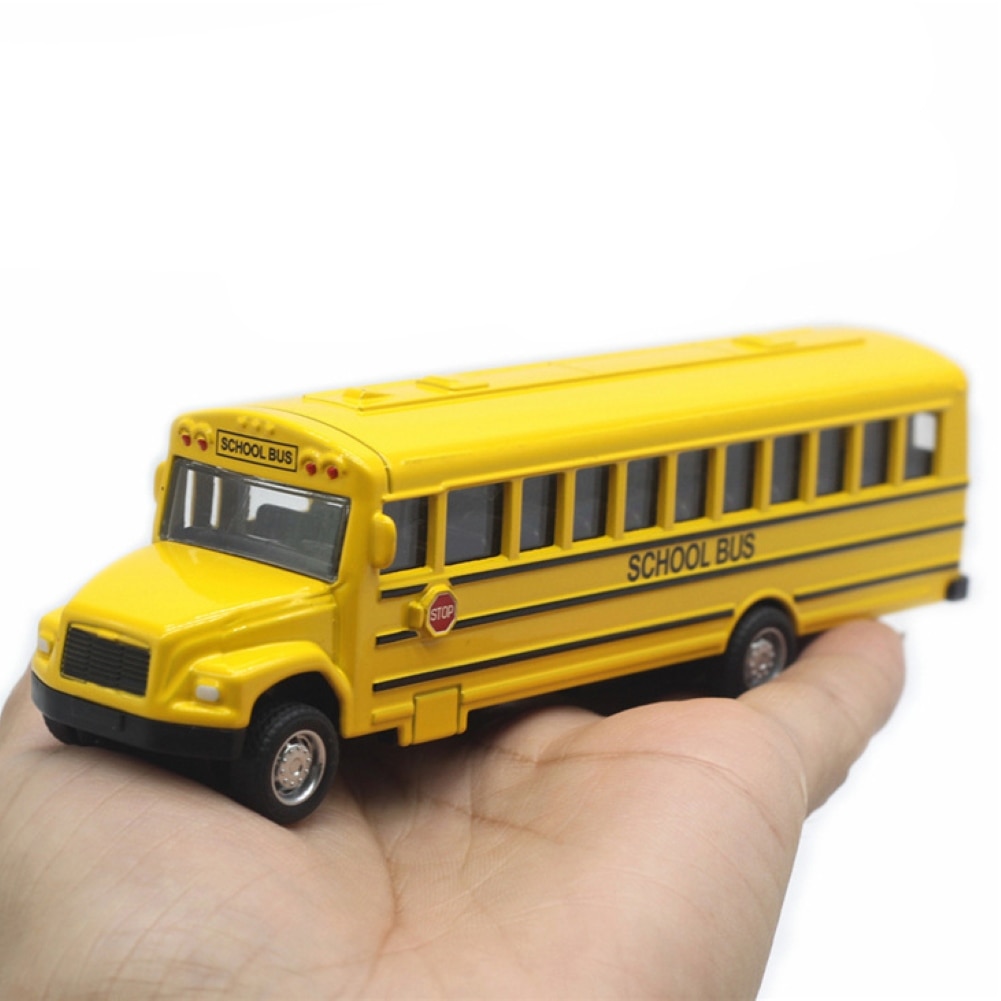 Pull Back Vehicle Kids School Bus Toy