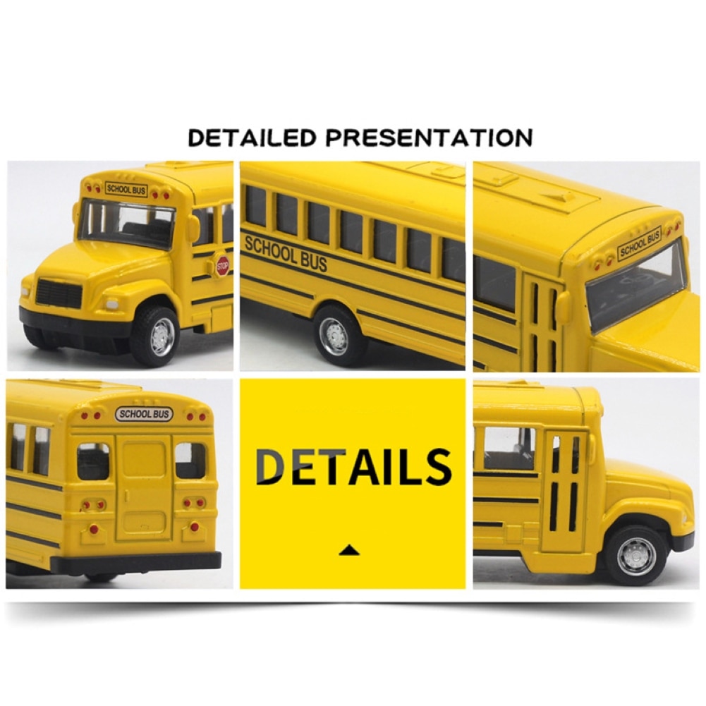Pull Back Vehicle Kids School Bus Toy
