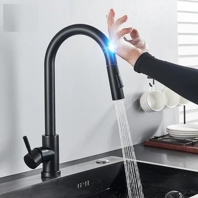 Pull Out Sensor Black Kitchen Faucet Sensitive Touch Control Faucet Mixer For Kitchen Touch Sensor Kitchen Mixer Tap Pull Out Sensor Black Kitchen Faucet Sensitive Touch Control Faucet Mixer For Kitchen Touch Sensor Kitchen Mixer Tap