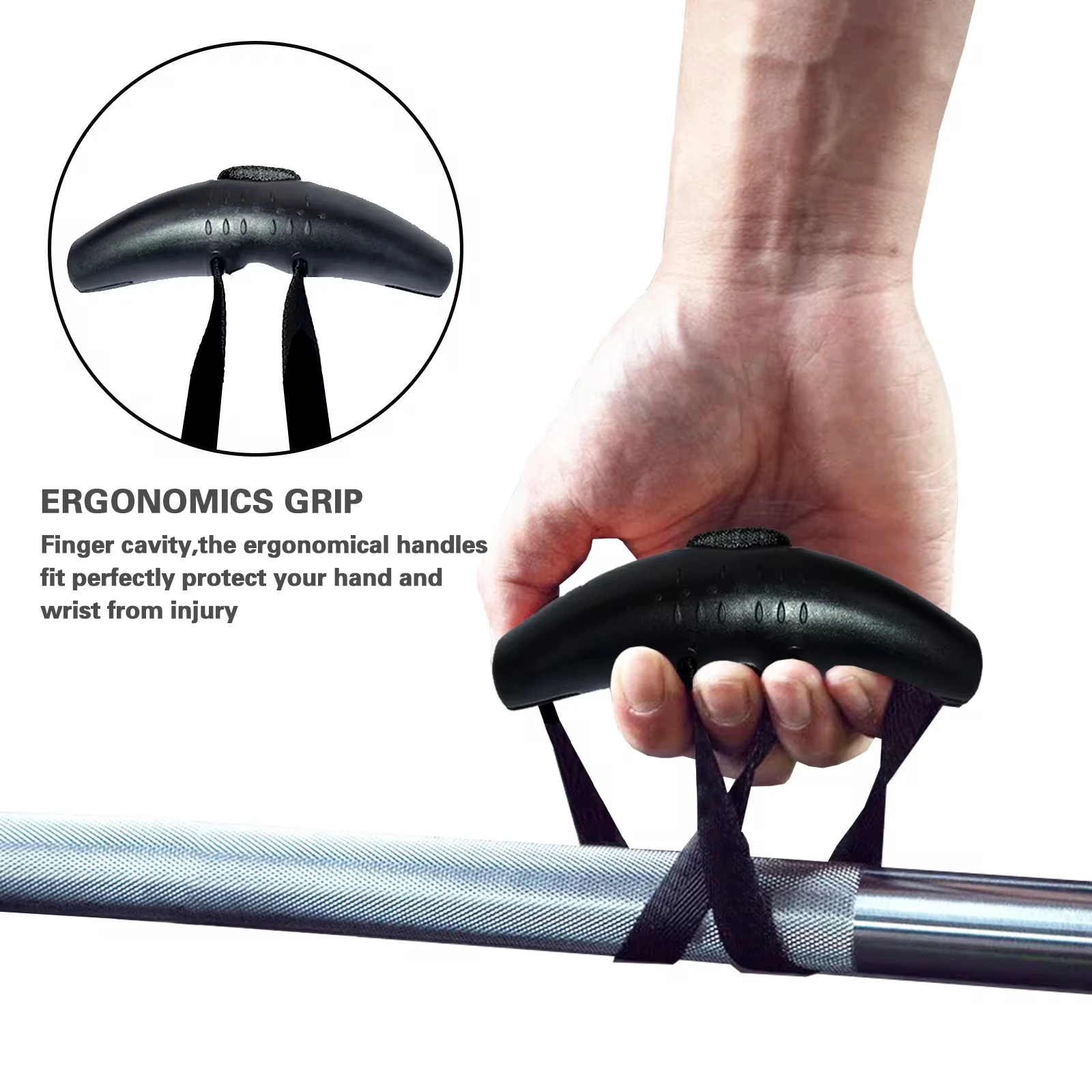 Pull Up Handles Rubber Neutral Grip Heavy Duty Cable Machine Handles Weight-lifting Multifunction Gym Equipment for Gym