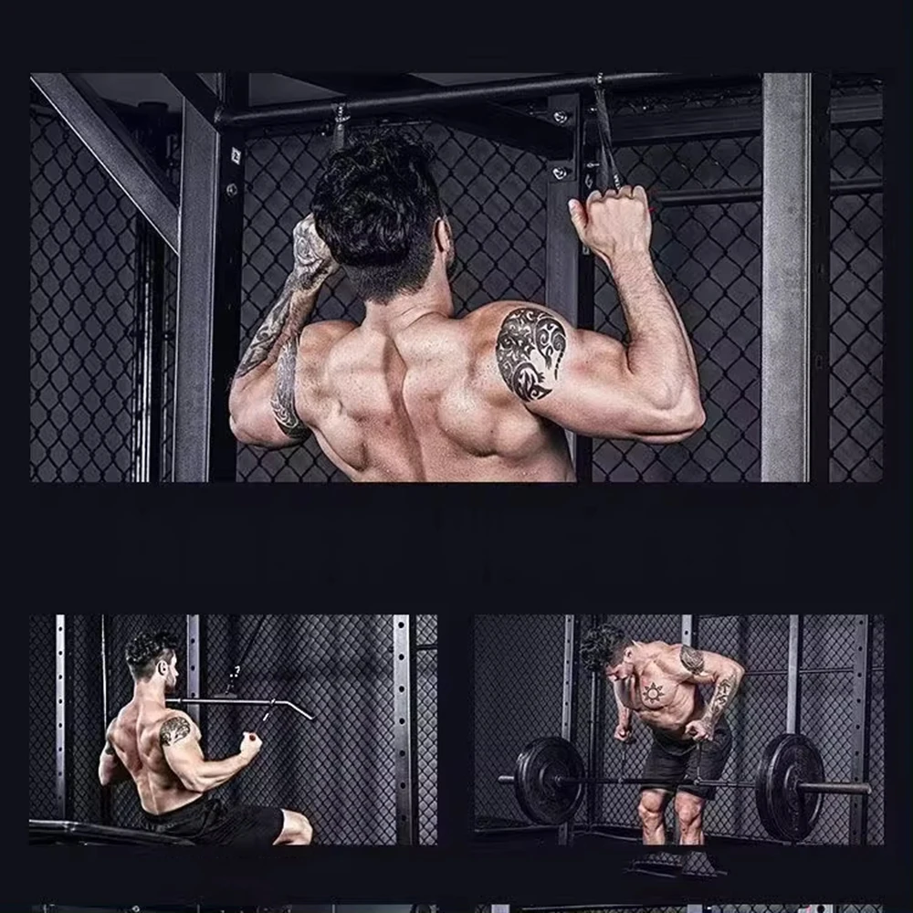 Pull Up Handles Rubber Neutral Grip Heavy Duty Cable Machine Handles Weight-lifting Multifunction Gym Equipment for Gym