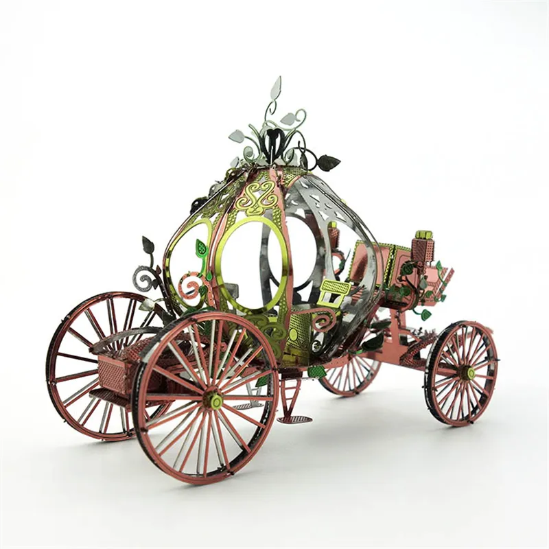 Pumpkin Car Cinderella Carriage Princess Fairy Tale 3D Metal Puzzles Model Kits Laser Cut Jigsaw Adults Collection Pumpkin Car Cinderella Carriage Princess Fairy Tale 3D Metal Puzzles Model Kits Laser Cut Jigsaw Adults Collection