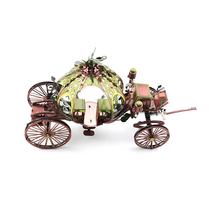 Pumpkin Car Cinderella Carriage Princess Fairy Tale 3D Metal Puzzles Model Kits Laser Cut Jigsaw Adults Collection