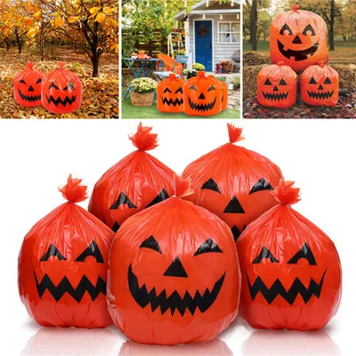 Pumpkin Garbage Bag for Outdoor Halloween Decoration Pumpkin Garbage Bag for Outdoor Halloween Decoration