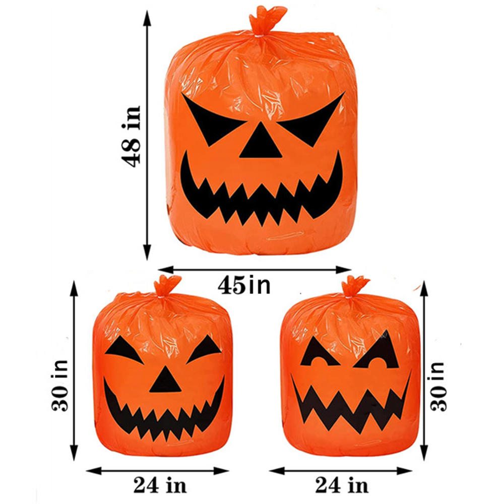Pumpkin Garbage Bag for Outdoor Halloween Decoration Pumpkin Garbage Bag for Outdoor Halloween Decoration