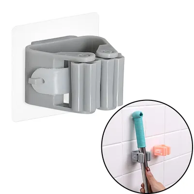 Punch Free Broom and Mop Wall Holder Punch Free Broom and Mop Wall Holder