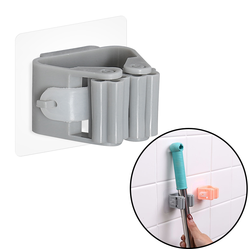 Punch Free Broom and Mop Wall Holder Punch Free Broom and Mop Wall Holder