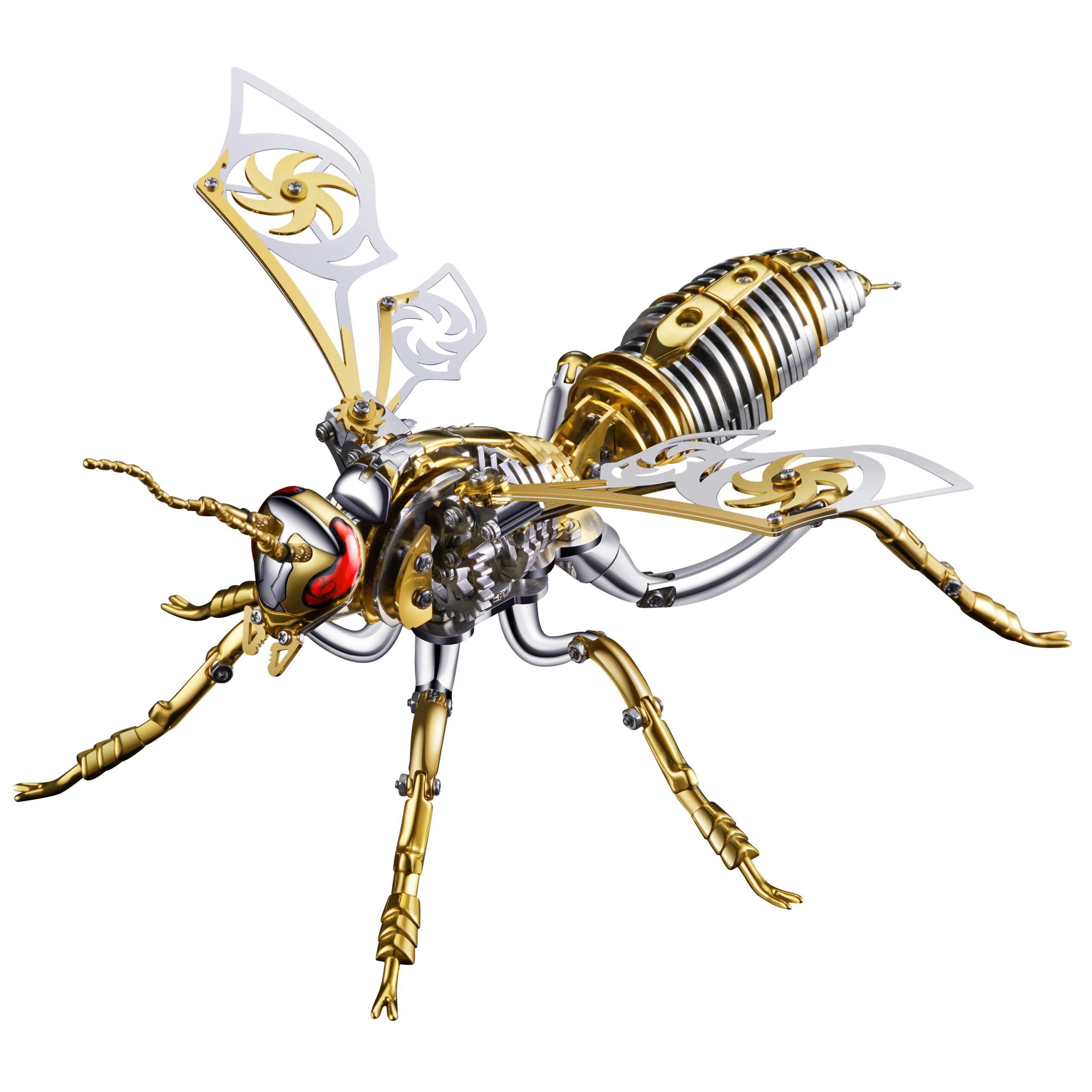 Punk 3D Wasp Stainless Steel Model Adult Assembly Kit Anti-Stress Metal Mechanical Insect Animal Toys Christmas Gift