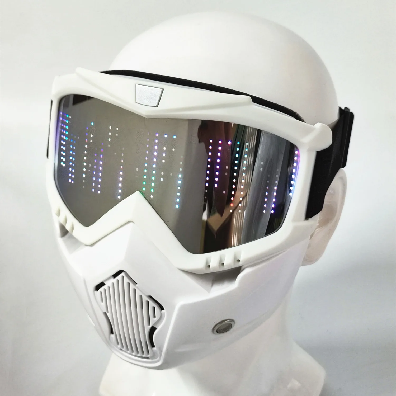 Punk Cyber Bluetooth App Led Mask Party Magic Flash Carnival Led Matrix Display Board Programmable Text Animation Light