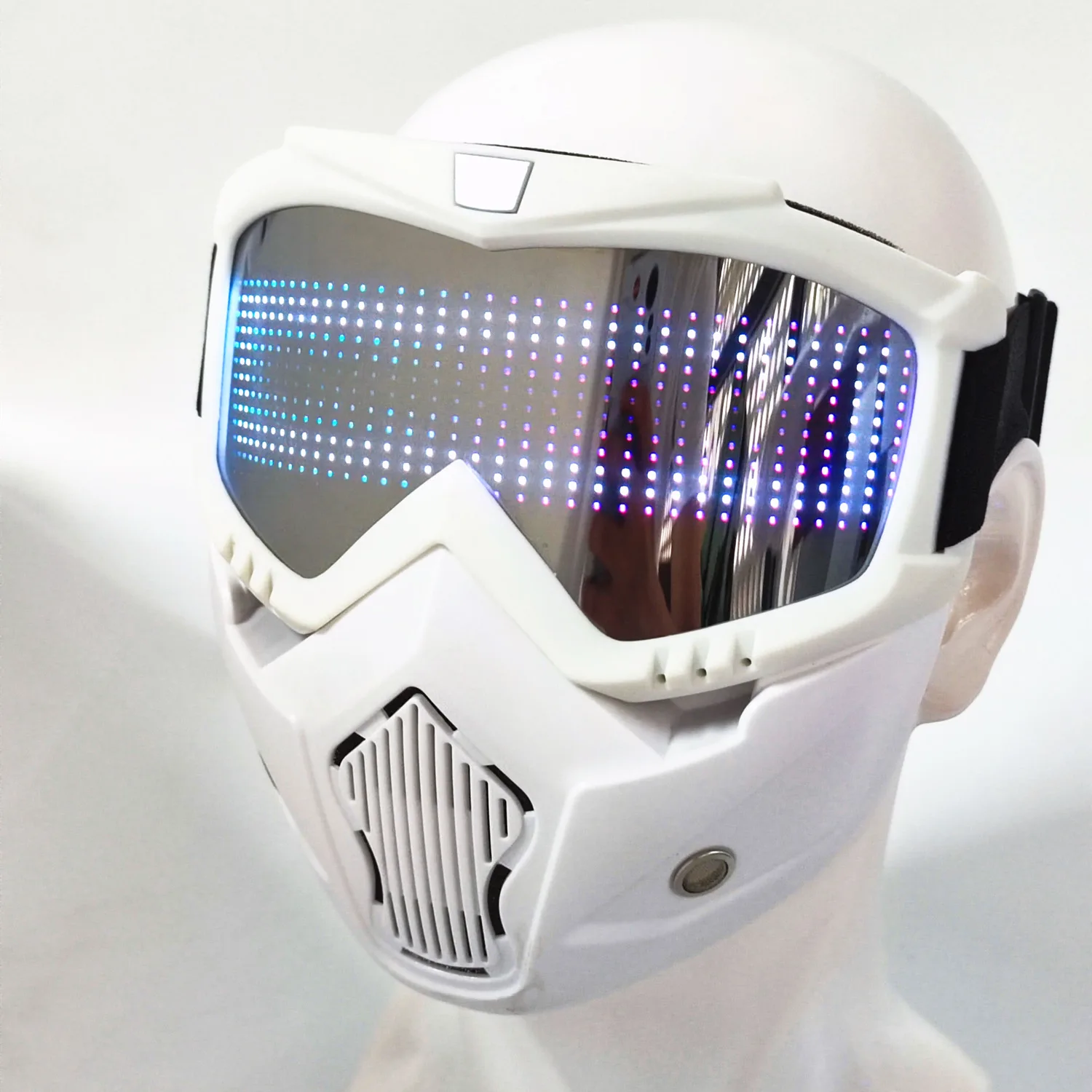Punk Cyber Bluetooth App Led Mask Party Magic Flash Carnival Led Matrix Display Board Programmable Text Animation Light