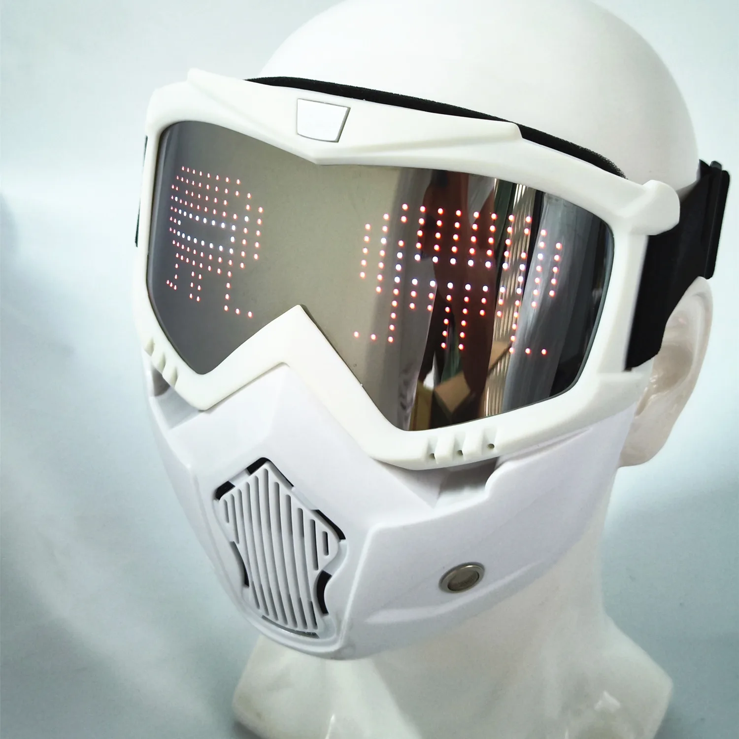 Punk Cyber Bluetooth App Led Mask Party Magic Flash Carnival Led Matrix Display Board Programmable Text Animation Light