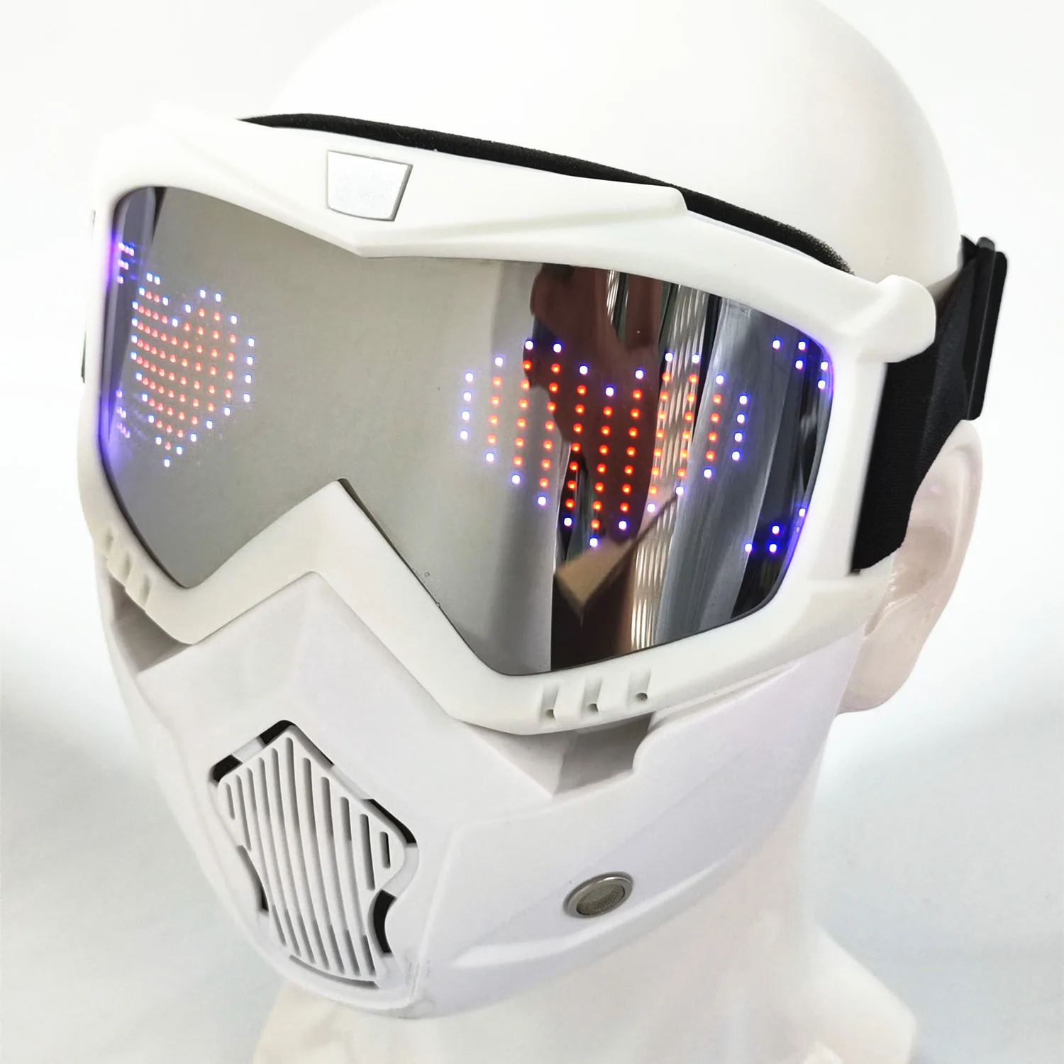 Punk Cyber Bluetooth App Led Mask Party Magic Flash Carnival Led Matrix Display Board Programmable Text Animation Light