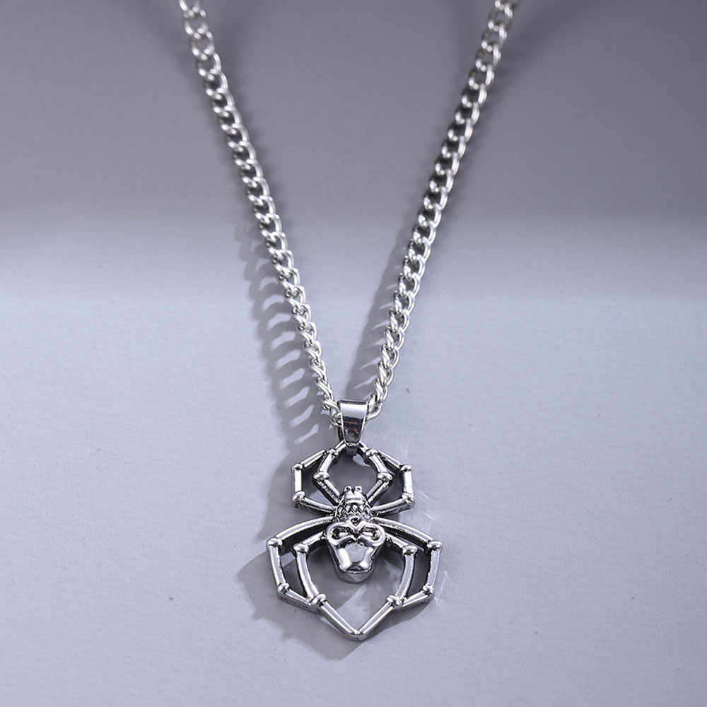 Punk Fashion Silver Spider Necklace Punk Fashion Silver Spider Necklace