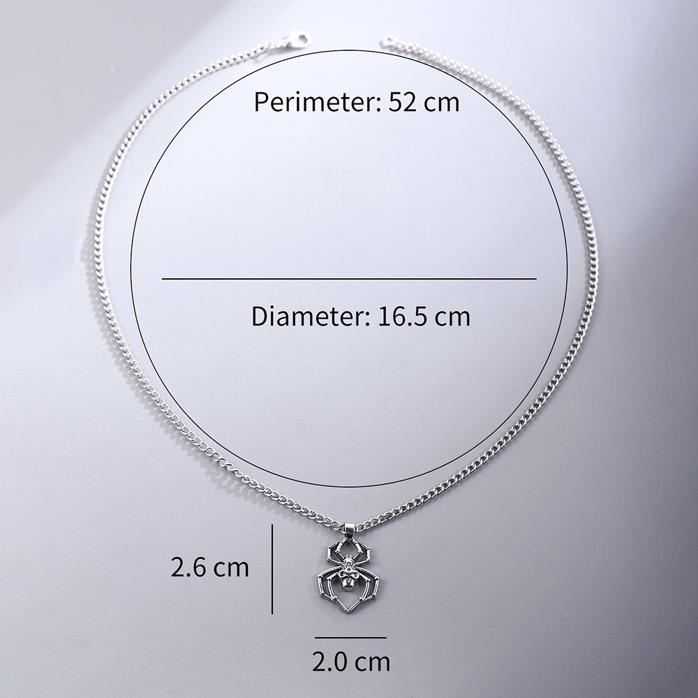 Punk Fashion Silver Spider Necklace Punk Fashion Silver Spider Necklace