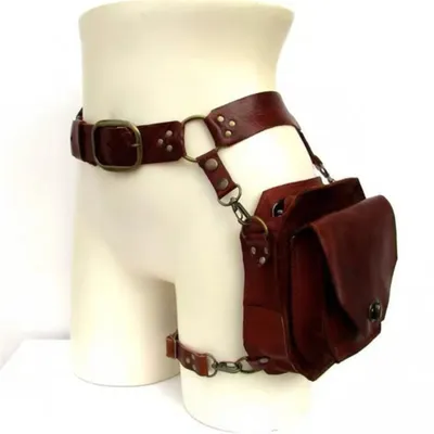 Punk Retro PU Waist Bag Casual Small Square Hip Packs For women's Crossbody Cross Multi-function Outdoor Leg Phone Pouch Punk Retro PU Waist Bag Casual Small Square Hip Packs For women's Crossbody Cross Multi-function Outdoor Leg Phone Pouch