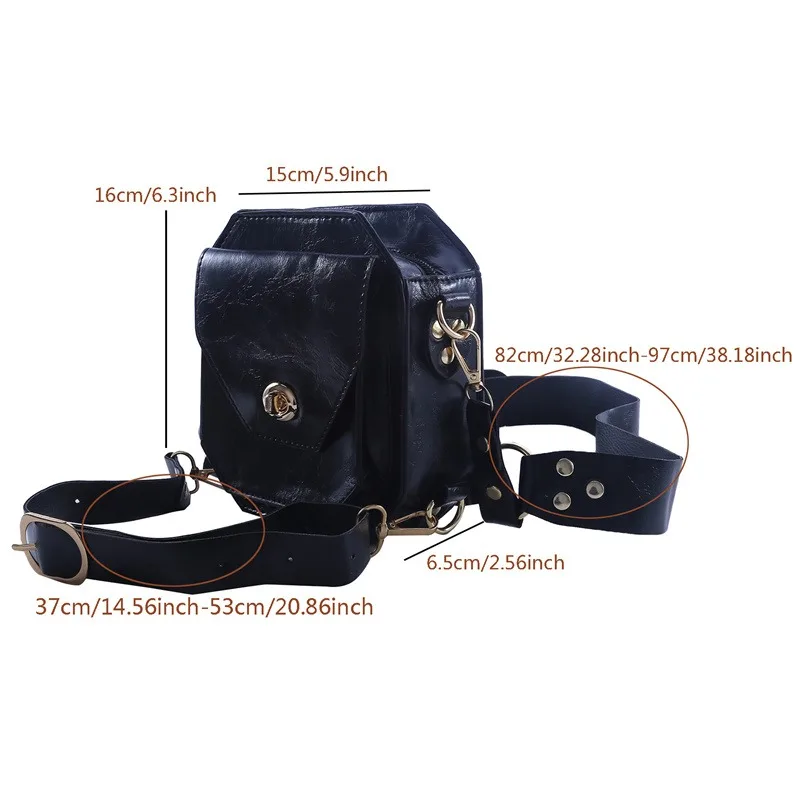 Punk Retro PU Waist Bag Casual Small Square Hip Packs For women's Crossbody Cross Multi-function Outdoor Leg Phone Pouch Punk Retro PU Waist Bag Casual Small Square Hip Packs For women's Crossbody Cross Multi-function Outdoor Leg Phone Pouch