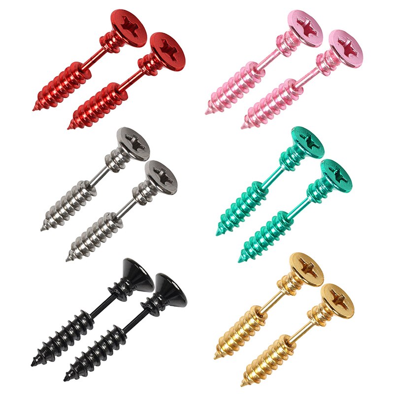 Punk Rock Stainless Screw Earrings (5pcs) Punk Rock Stainless Screw Earrings (5pcs)