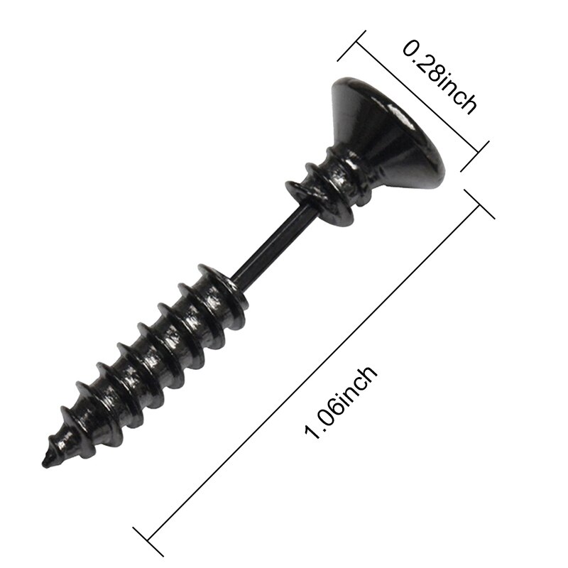 Punk Rock Stainless Screw Earrings (5pcs) Punk Rock Stainless Screw Earrings (5pcs)