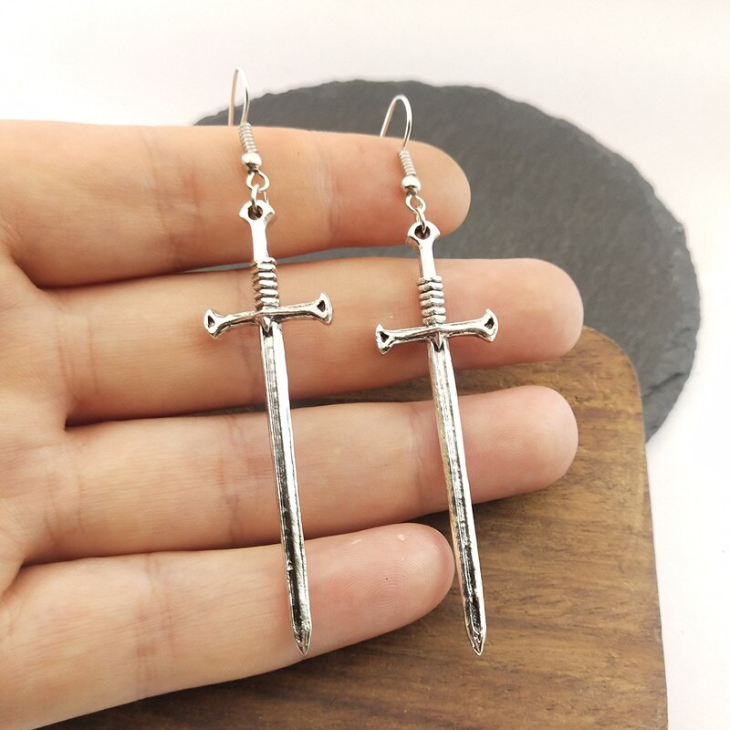 Punk Style Metal Sword Dangle Earrings Punk Style Metal Sword Dangle Earrings