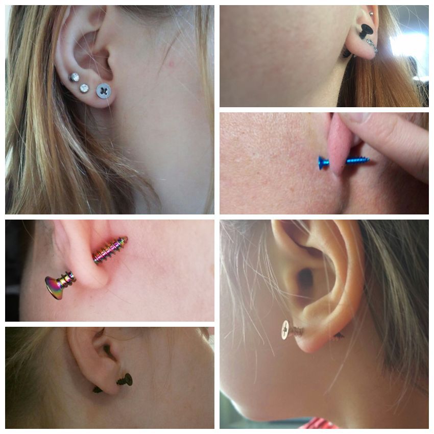 Punk Style Screw Stud Earrings (2 pcs) Punk Style Screw Stud Earrings (2 pcs)