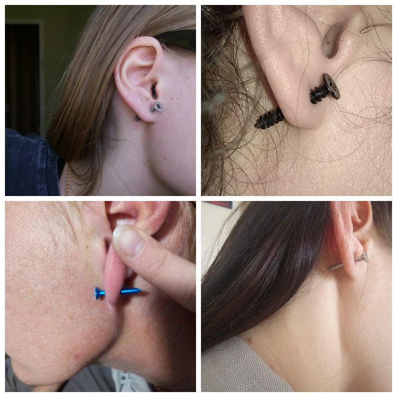 Punk Style Screw Stud Earrings (2 pcs) Punk Style Screw Stud Earrings (2 pcs)