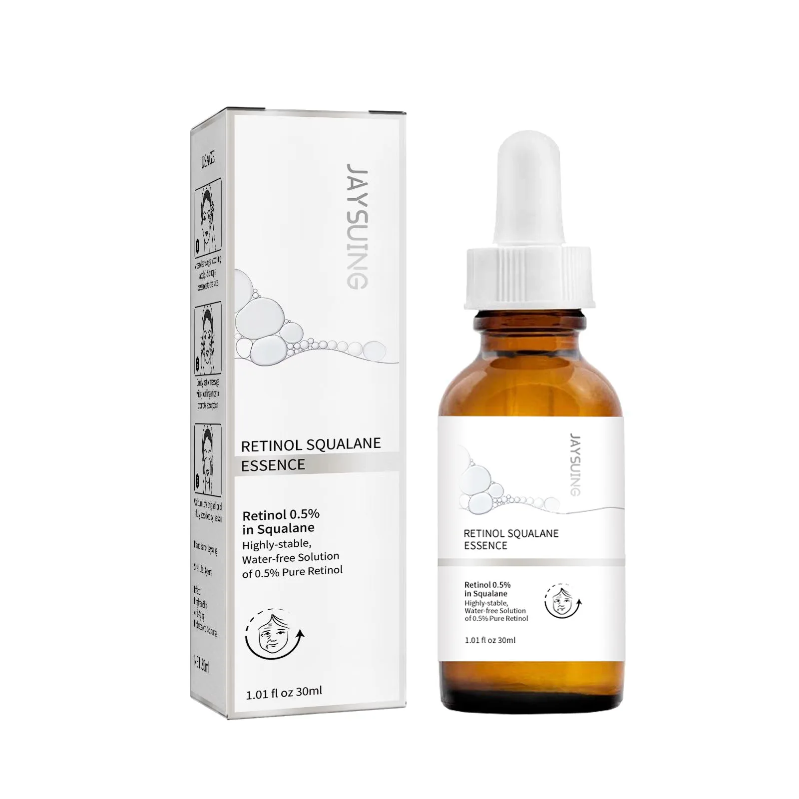 Pure Retinol Wrinkle Remover Face Serum Fade Fine Lines Anti-aging Essence Deep Moisturizing Whitening Firming Repair