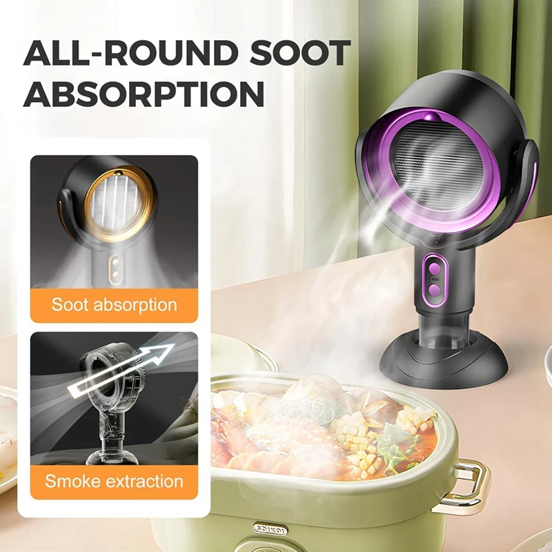 Purifier Fan, Removable And Washable Filter Portable Smokeaway Fan For Smoke, Smoke Away Purifier Fan