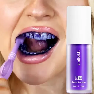 Purple Whitening Toothpaste Cleans Mouth Fresh Breath Remove Yellow Stains Protect Teeth White Decontamination Care 2023 Purple Whitening Toothpaste Cleans Mouth Fresh Breath Remove Yellow Stains Protect Teeth White Decontamination Care 2023